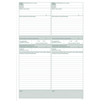 Rejestr wypadków A4 875-1